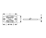 Sea Dog 205420-1 Boat Marine 316 Stainless Steel 4-1/8" X 1-1/2" Butt Hinge 2-Pack