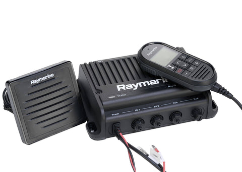 Raymarine Ray90 E70492 Boat Marine Modular Black Box Dual-Station VHF Radio System