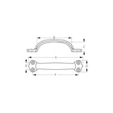 Sea Dog 222346-1 Boat Marine Brass 4” Deluxe Lift Handle