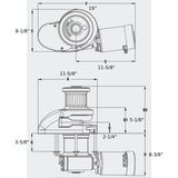 Maxwell RC121024V P104567 RC12-10 24V Low Profile 3/8" Chain Vertical Windlass Anchor Winch
