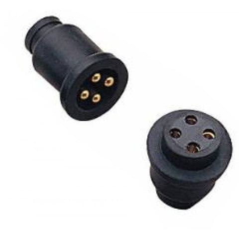 Sea Dog 426164-1 Boat Marine Brass/Bakelit Neoprene 4 Pin Polarized Molded Electrical Connector