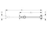 Sea Dog 321292-1 Boat Marine 304 Stainless Steel/Nylon 14-3/16" to 24-3/16" Hatch Adjuster