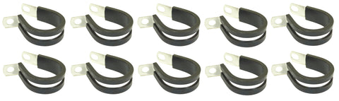 Del City 201809 Marine Grade Stainless Steel 1-1/8" SAE Size 18 Cushion Loom Clamp 10-Pack