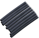 Ancor 302124 Marine Grade Black 3/16" X 12" Adhesive Lined Heat Shrink Tubing 9-Pack