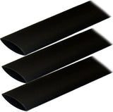 Ancor 307124 Marine Grade Black 1" X 12" Adhesive Lined Heat Shrink Tubing 3-Pack