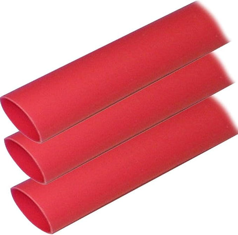 Ancor 307624 Marine Grade Red 1" X 12" Adhesive Lined Heat Shrink Tubing 3-Pack