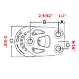 Harken 6267 Boat Sailboat Marine 60mm Aluminum Element Footblock
