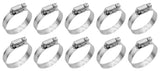 Cambridge HC2-24S 105818 Marine Grade Stainless Steel Size SAE 24 1-1/16 to 2" Hose Clamp 10-Pack