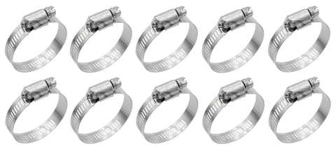 Cambridge HC2-24S 105818 Marine Grade Stainless Steel Size SAE 24 1-1/16 to 2" Hose Clamp 10-Pack