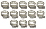 Cambridge HC2-6S 106191 Marine Grade Stainless Steel Size SAE 6 7/16" to 25/32" Hose Clamp 13-Pack