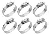 Cambridge HC2-20S 106049 Marine Grade Stainless Steel Size SAE 20 13/16" to 1-3/4" Hose Clamp 6-Pack