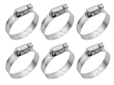 Cambridge HC2-20S 106049 Marine Grade Stainless Steel Size SAE 20 13/16" to 1-3/4" Hose Clamp 6-Pack