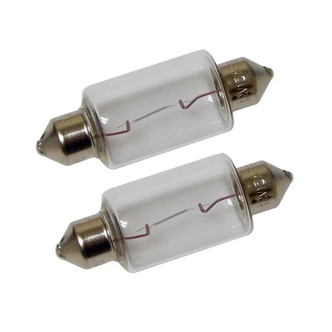 Perko 0070DP1CLR Boat Marine Grade 12V 15W Double Ended Festoon Bulbs 2-Pack