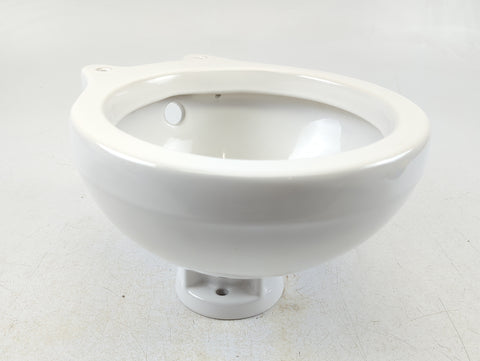 Raritan 1237W Cricket Boat Marine Compact White Porcelain China Toilet Bowl