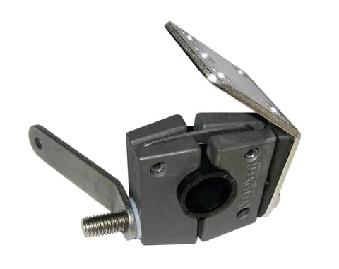 Magma T10-380 Boat Marine 7/8" or 1" Single Horizontal Round Rail BBQ Grill Mount - Second Wind Sales