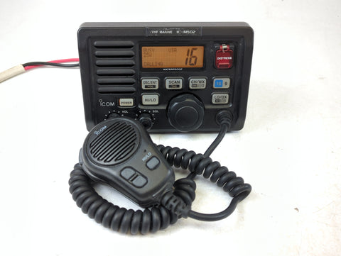 Icom IC-M502 Boat Marine Waterproof DSC VHF Radio Transceiver Hailer with Microphone - Second Wind Sales