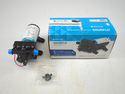 SHURflo 4158-153-E75 Aqua King II Supreme Boat Marine 5GPM 12V Fresh Water Pump DAMAGED MOUNT - Second Wind Sales