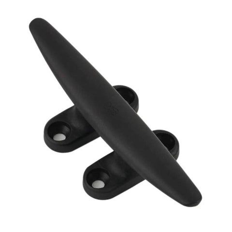 Schaefer 70-08 Boat Sailboat Marine Four-Hole Deck Black 8" Aluminum Cleat - Second Wind Sales
