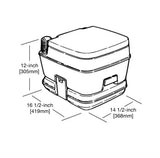 Dometic Model 962 SaniPottie 301096206 Platinum 2.5 Gallon Portable Toilet