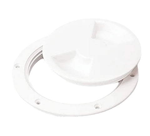 Sea Dog 337160-1 Boat Marine White ABS 8-1/8" O.D. X 6-1/2" I.D. Screw Out 6” Deck Plate