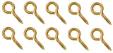 Fasco 2813 Boat Marine Grade Solid Brass 1/4" X 2-1/4" Screw Eye 10-Pack