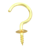 Fasco 2774 Boat Marine Grade Solid Brass 1-1/4" X 1-1/2" Cup Hook 19-Pack