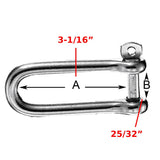Wichard 1415 Boat Sailboat Marine 316 Stainless Steel 13/32" Captive Pin Long D Shackle