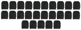 PYI CJ12.25 Black 1/2" Hose Clamp Cover Cap End Guard Jacket 25-Pack