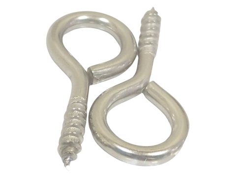QMH 3193S-0425 Boat Marine Stainless Steel 5/32” X 1-5/8" Lag Screw Eye Bolt 2-Pack