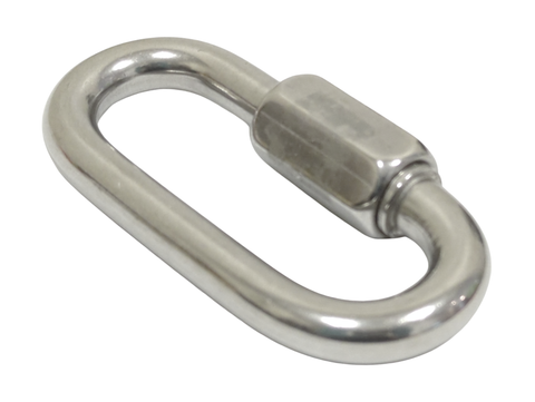 QMH 7350S-100 T316 Marine Grade 316 Stainless Steel 3/8" (10mm) Quick Link Carabiner