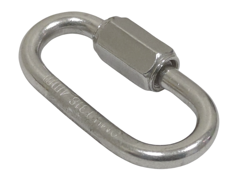 QMH 7350S-50 T316 Marine Grade 316 Stainless Steel 3/16" (5mm) Quick Link Carabiner