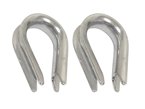 QMH 234S-02-16 Boat Marine Grade 316 Stainless Steel 1/16" Wire Rope Thimble 234S-02 2-Pack