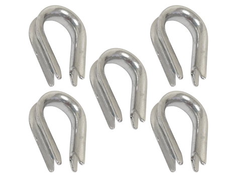 QMH 234S-02-16 Boat Marine Grade 316 Stainless Steel 1/16" Wire Rope Thimble 234S-02 5-Pack