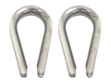 QMH 234S-02-32 Boat Marine Grade 316 Stainless Steel 3/32" Wire Rope Thimble 234S-02 2-Pack