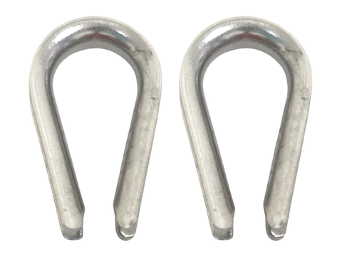 QMH 234S-02-32 Boat Marine Grade 316 Stainless Steel 3/32" Wire Rope Thimble 234S-02 2-Pack
