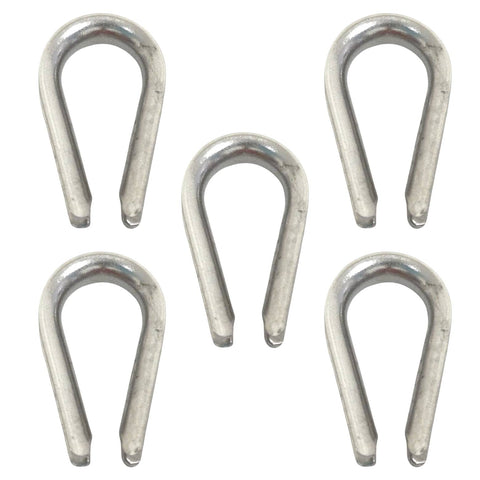 QMH 234S-02-32 Boat Marine Grade 316 Stainless Steel 3/32" Wire Rope Thimble 234S-02 5-Pack
