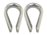 QMH 234S-08 Boat Marine Grade 316 Stainless Steel 5/16" Wire Rope Thimble 2-Pack