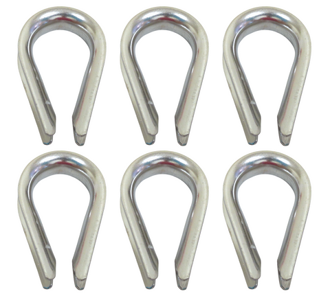 QMH 234S-08 Boat Marine Grade 316 Stainless Steel 5/16" Wire Rope Thimble 6-Pack