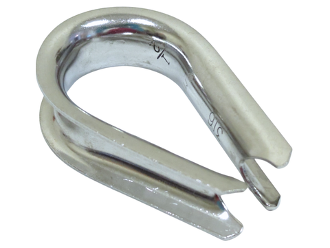 QMH 234S-13 Boat Marine Grade 316 Stainless Steel 1/2" Wire Rope Thimble