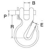 QMH 330S-08 Boat Marine Polished 316 Stainless Steel  5/16" Clevis Grab Hook