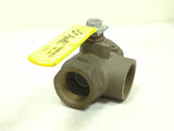 Apollo Conbraco 70-606-01 Marine Grade Bronze 70-600 Series 1-1/4" NPT 3-Way Ball Valve