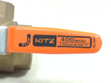 Kitz 54P-034 Marine Grade Forged Brass 400 WOG 3/4" NPT 3-Way Ball Valve