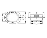 Sea Dog 321805 Hinged Stainless Steel Anchor Chain and Rope Hawse Deck Pipe