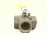 Apollo Conbraco 70-607-01 Marine Grade Bronze 70-600 Series 1-1/2" NPT 3-Way Ball Valve