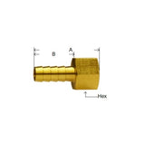 Midland Metal 32-063 32063 Brass 3/8" Hose Barb X 1/2" NPT Female Straight Adapter Fitting