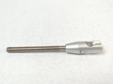 C Sherman Johnson 20-61 Stainless Steel 1/4”-28 X 2-1/2” LH Splice Eye Life Line Stud
