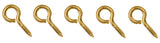 Fasco 2814 Boat Marine Grade Solid Brass 3/16” X 1-7/8" Screw Eye 5-Pack