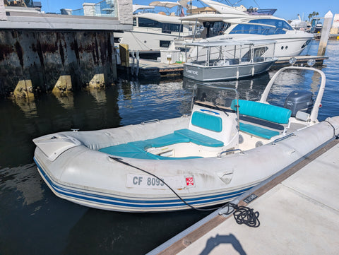 2003 Zodiac Medline II 21’ Rigid Inflatable Boat RIB with Yamaha 150HP HPDI Outboard