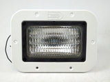 Jabsco 45960-0000 Boat Marine 12V Flush Mount Flood Light with Trapezoidal Beam Bulb