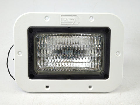 Jabsco 45960-0000 Boat Marine 12V Flush Mount Flood Light with Trapezoidal Beam Bulb